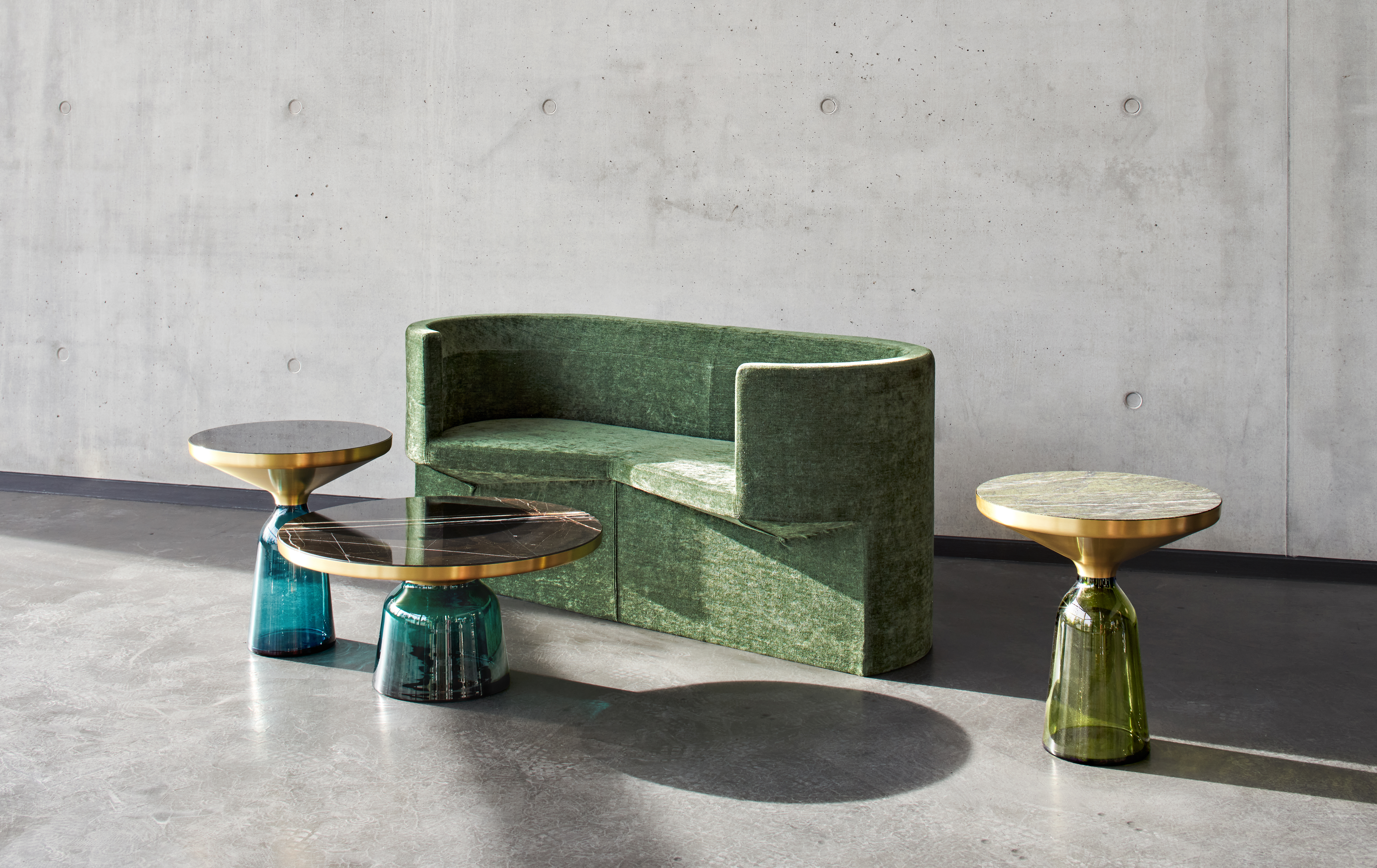 Bell Table (2012) & Odin Sofa (2005), Design Sebastian Herkner & K. Grcic