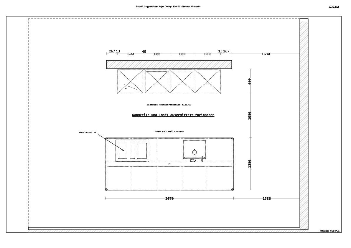 Siematic Wandzeile + VIPP V4 Insel