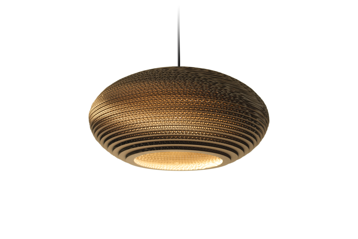 Pendelleuchte Scraplights Disc Natural