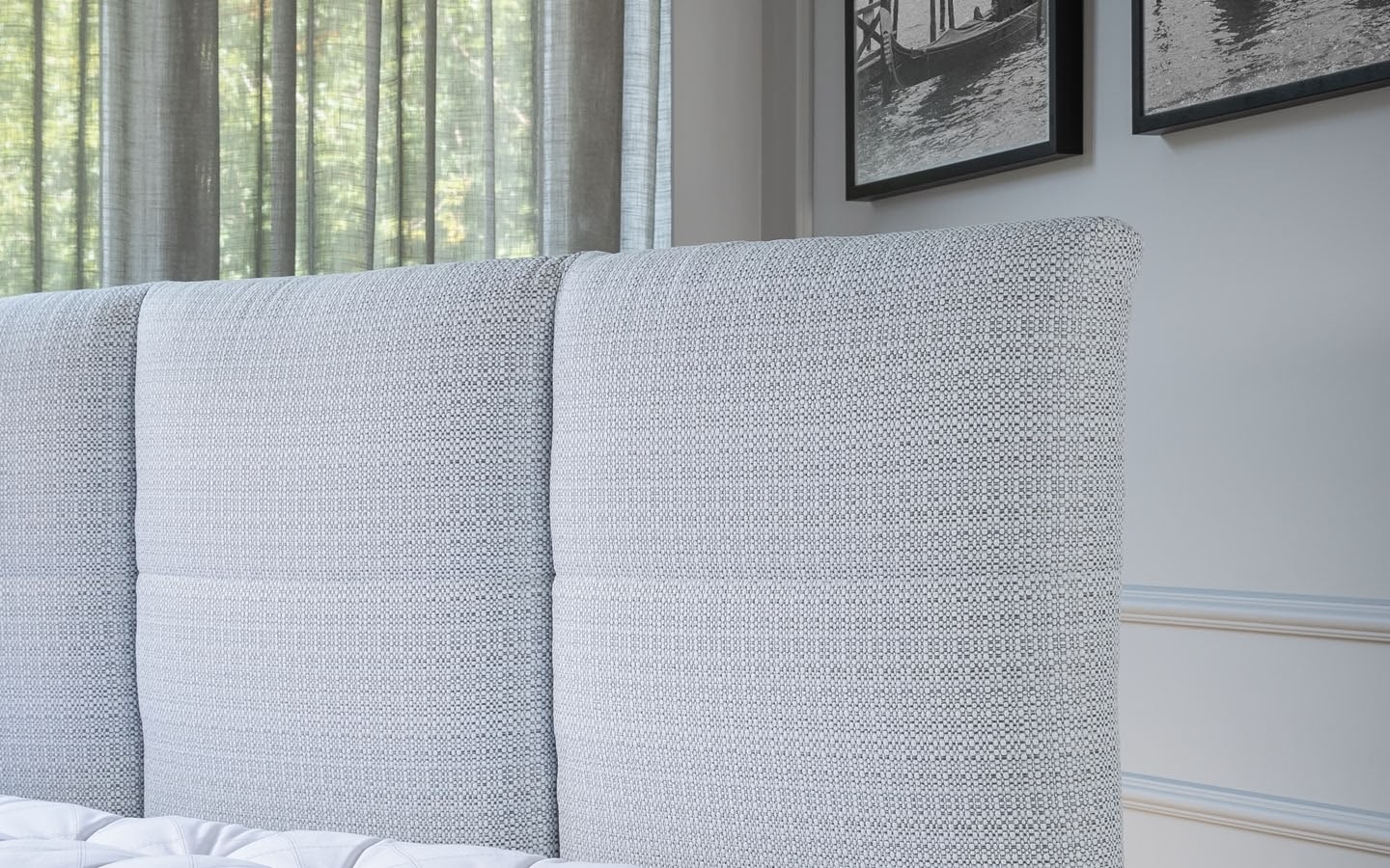 Boxspring Polsterbett Impérial Detail Kopfteil Moon von Tréca Paris