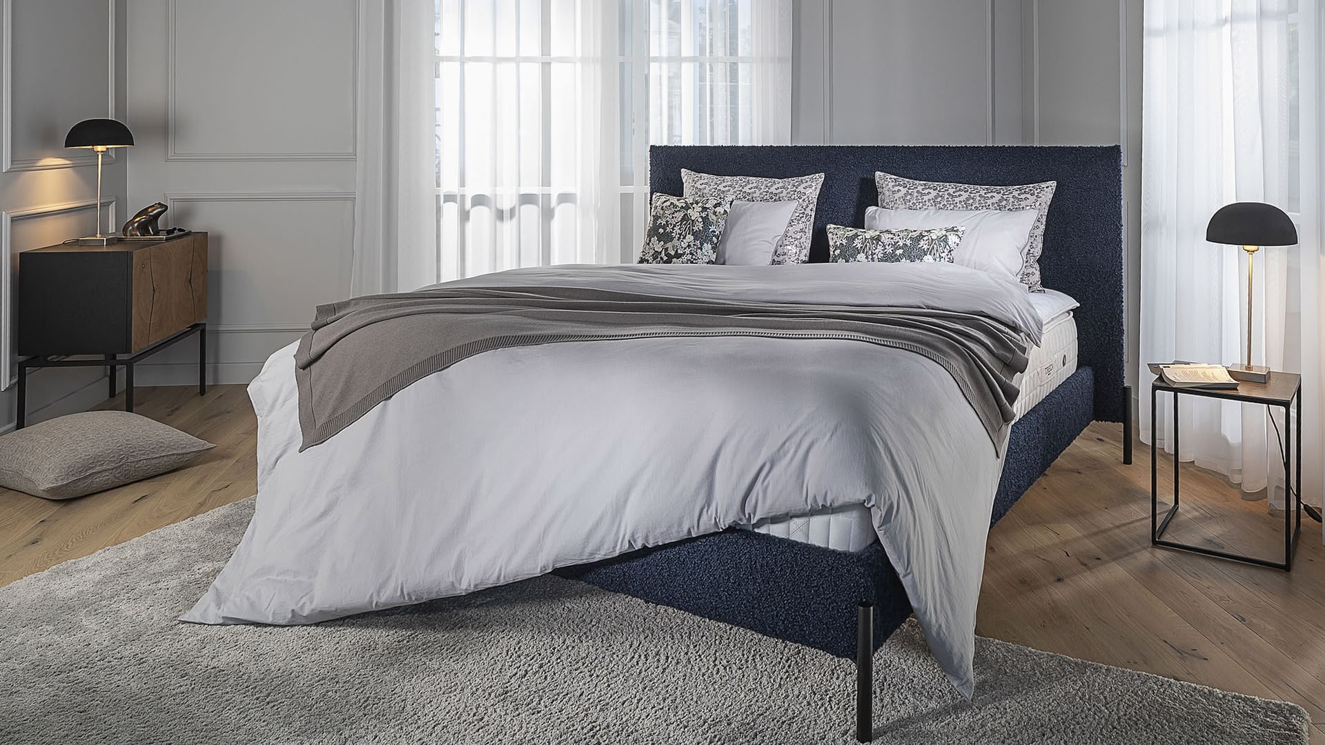 Boxspring Polsterbett Paris Kopfteil Victoire von Tréca Paris in Schlafzimmer