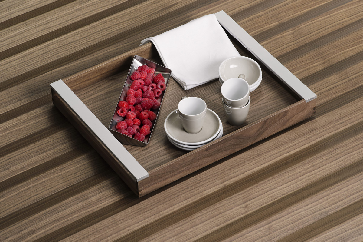 Serviertablett Nussbaum