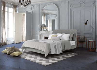 Boxspring-Polsterbett von Tréca Paris mit Kopfteil Madelaine
