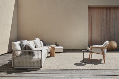 Sofa Nodi Lounge Chair Nomad mit Beistelltisch Natal Alu von Tribu