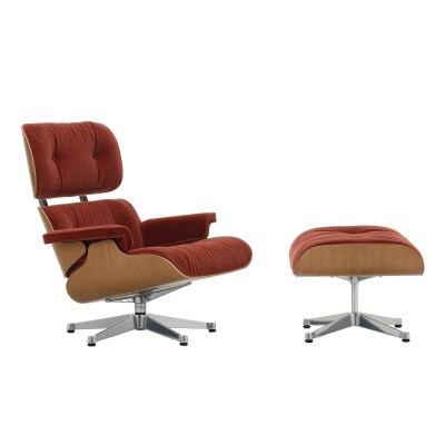 Shop: Lounge Chair mit Ottoman - Mohair-Velour Calma