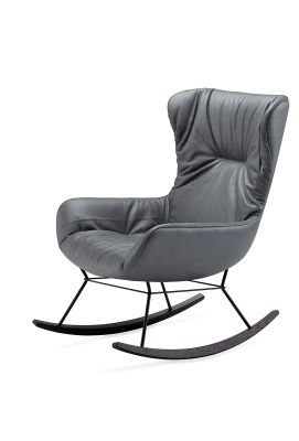 Schaukelsessel Leya Rocking Wingback